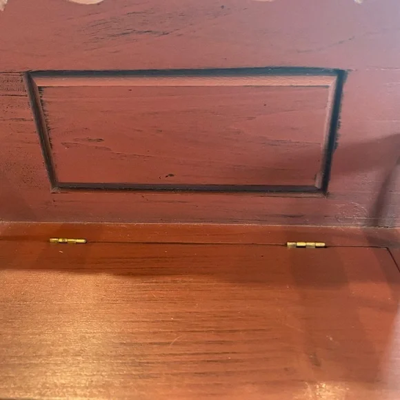 Rustic Wooden Dollhouse Bench with Storage - Picture 3 of 9